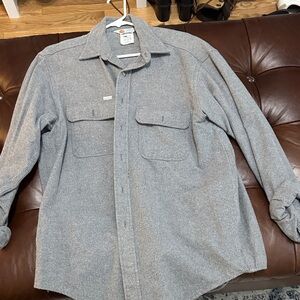 Carhartt Heather Gray Long Sleeve Shirt Flannel